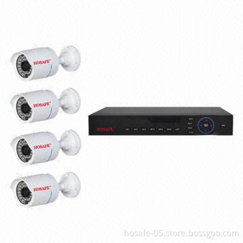 4CH 720P NVR kit with 4pcs outdoor IP cameras, supports 3G and WiFi dongle